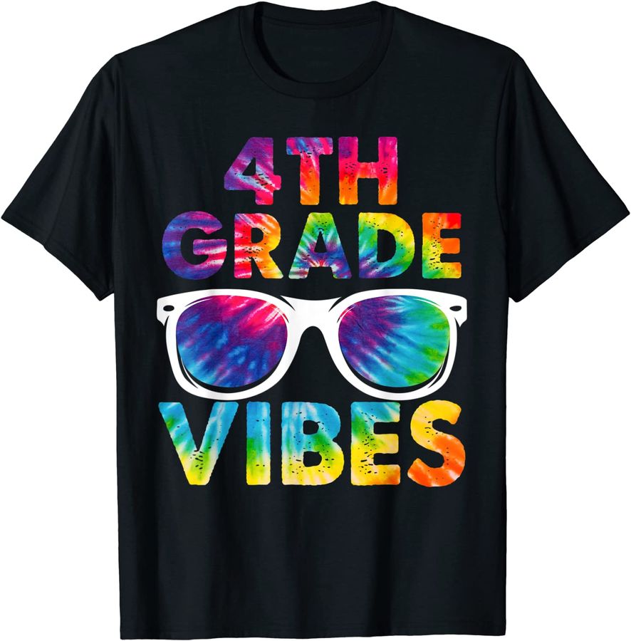 Back To School 4th Grade Vibes Tie Dye Fourth Grade Boy Girl