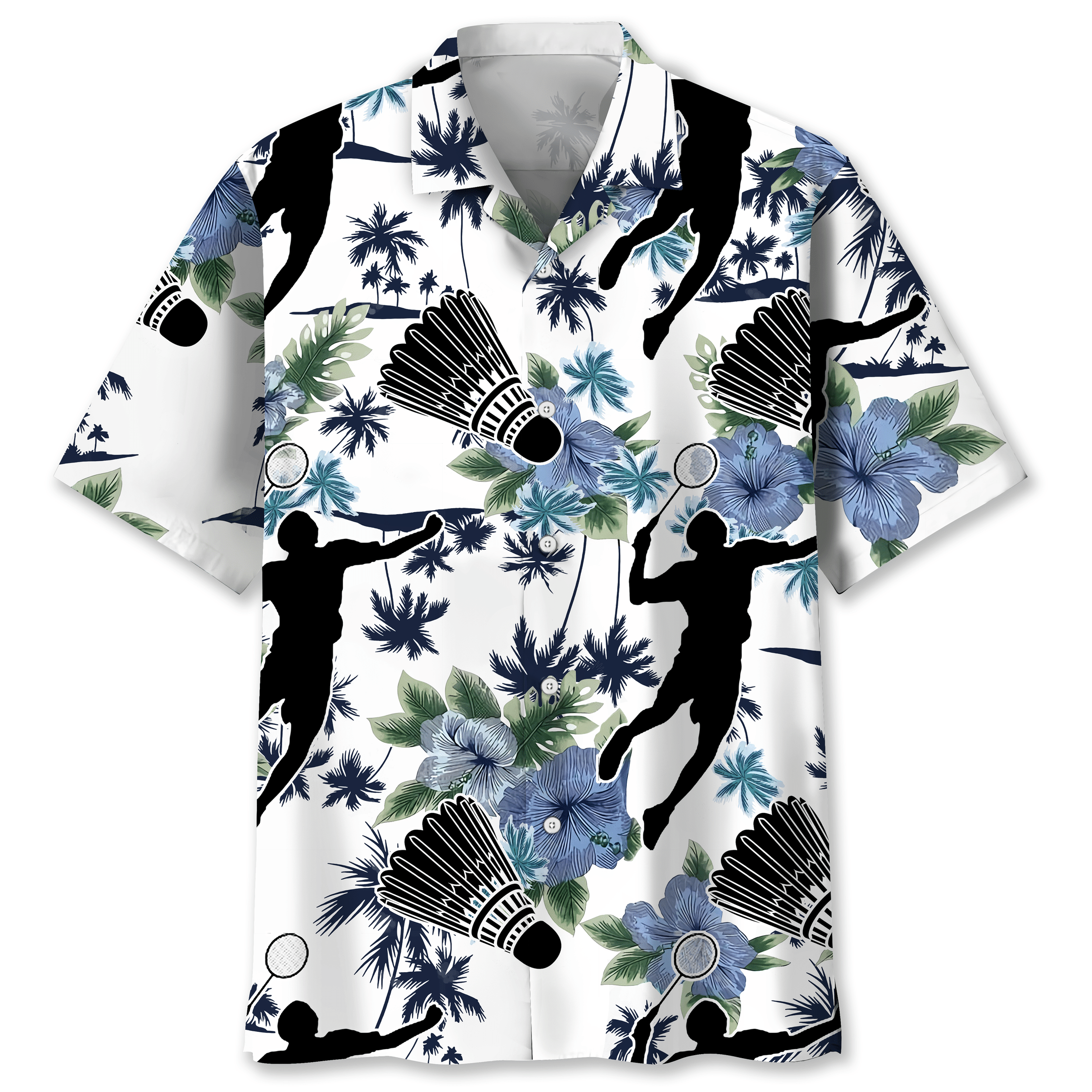 Badminton White Nature Hawaiian Shirt