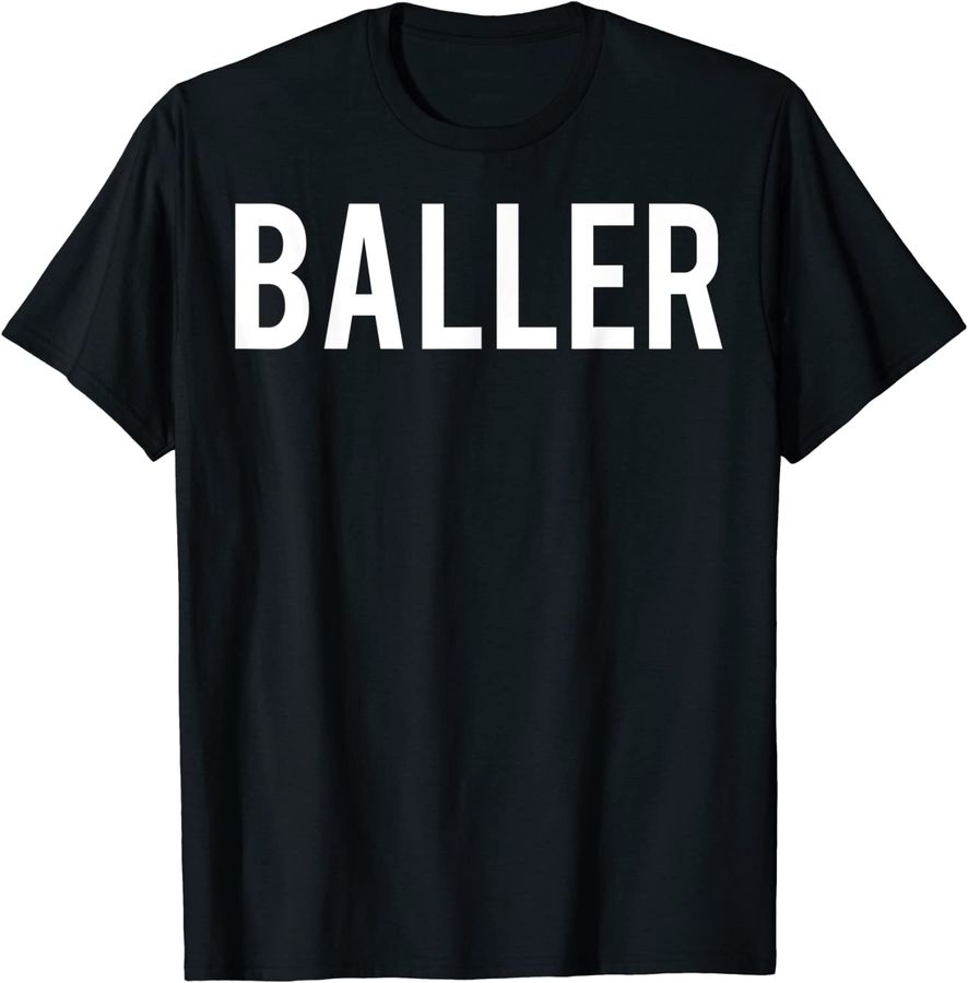 Baller T Shirt Cool balling funny money cash ball cheap tee_1