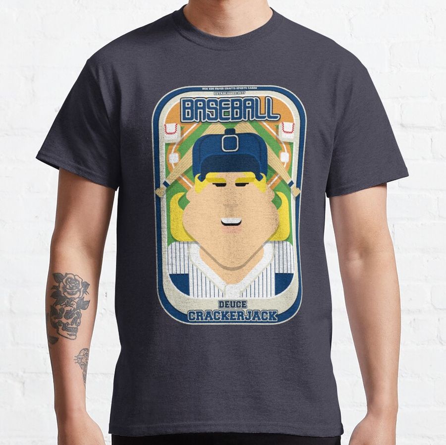 Baseball Blue Pinstripes - Deuce Crackerjack - Hazel version Classic T-Shirt