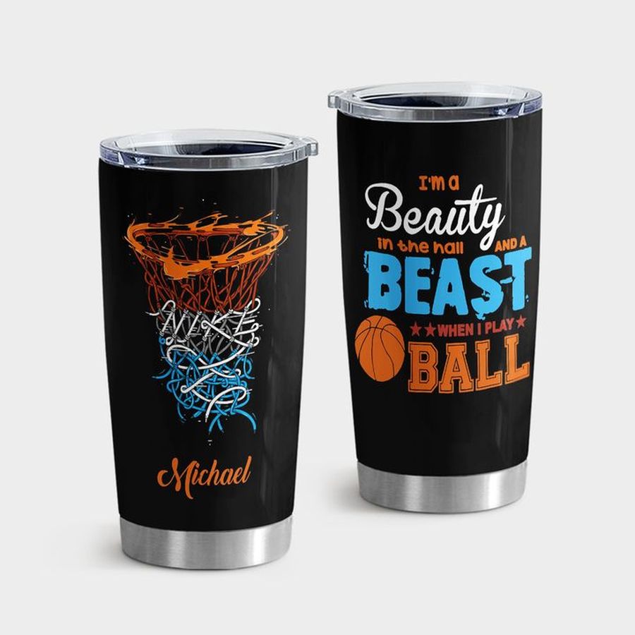 Basketball Stainless Steel Tumbler, Basketball Tumbler Tumbler Cup 20oz , Tumbler Cup 30oz, Straight Tumbler 20oz