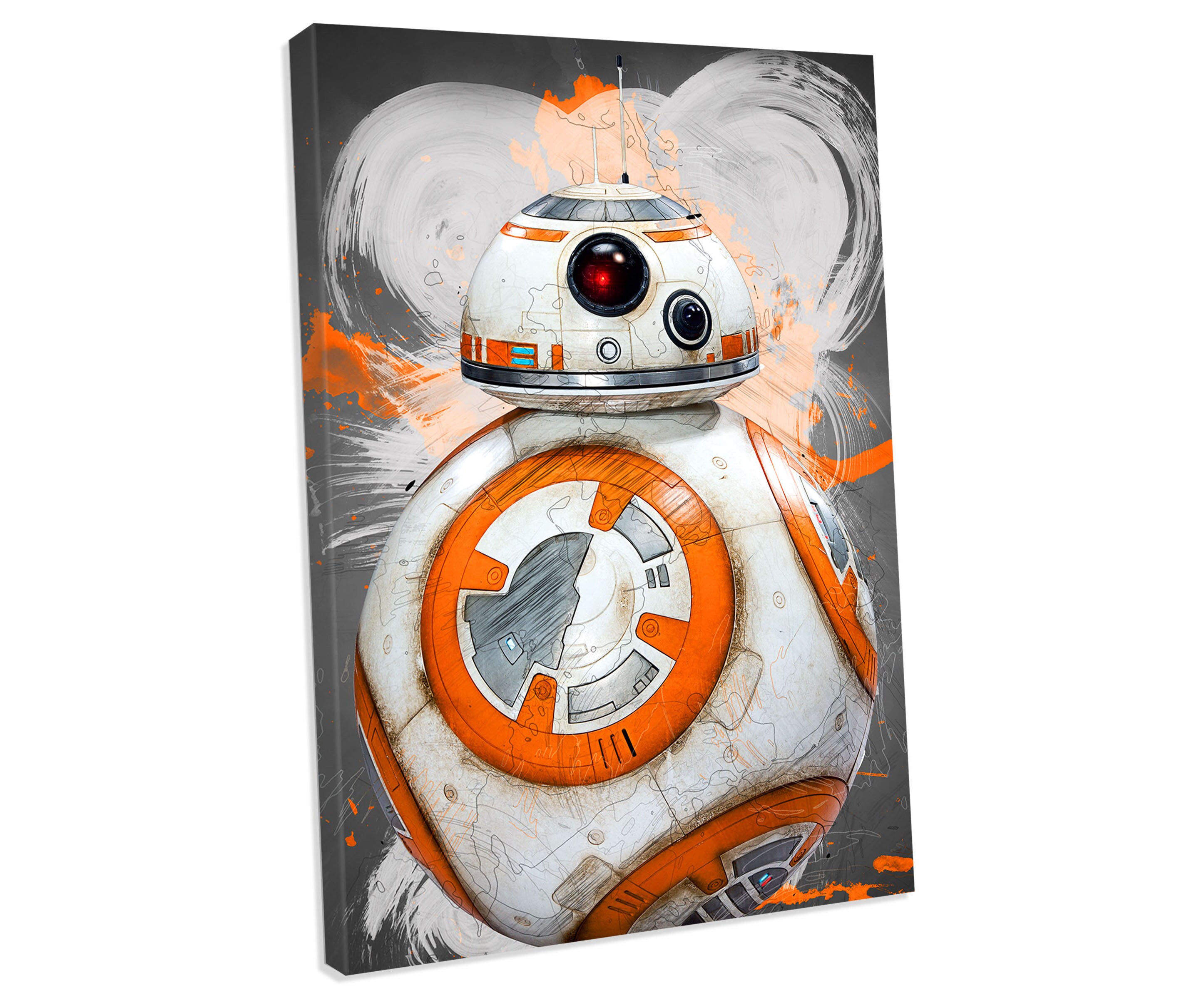 BB8 Movie Film STAR WARS Canvas Wall Art Boxed Framed Picture Poster Print