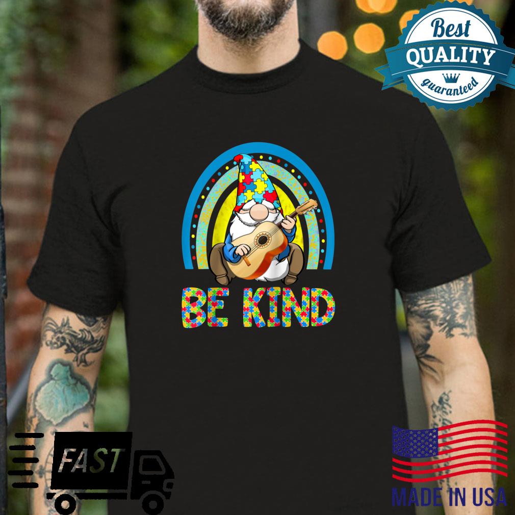 Be Kind Autism Awareness Gnome Rainbow Autism Kid Love Shirt
