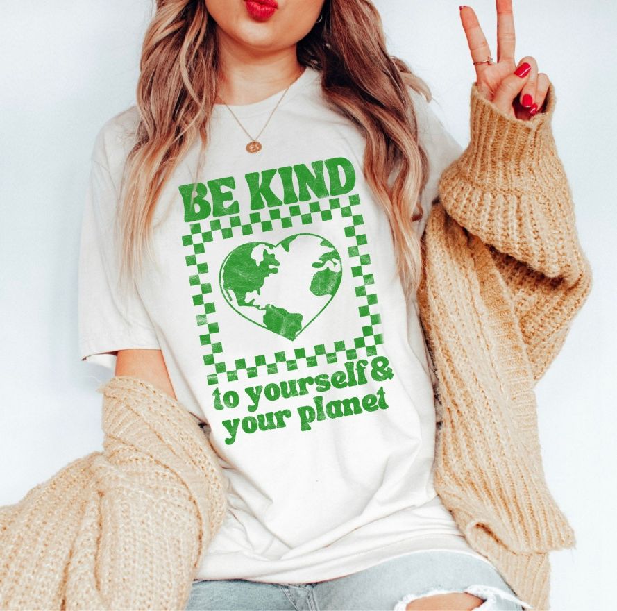 Be Kind To Yourself and Your Planet Retro Vintage Aesthetic T-Shirt