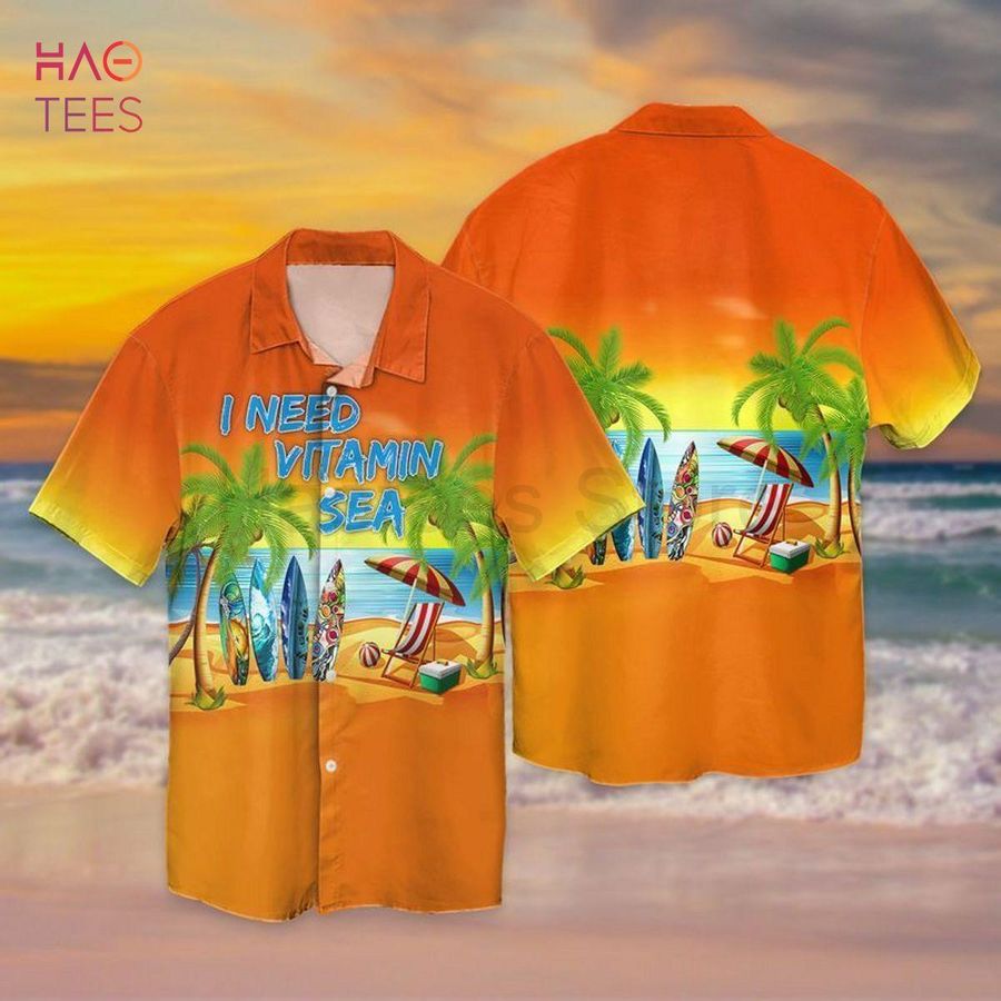 Beach Lover I Need Vitamin Sea Hawaiian Shirt