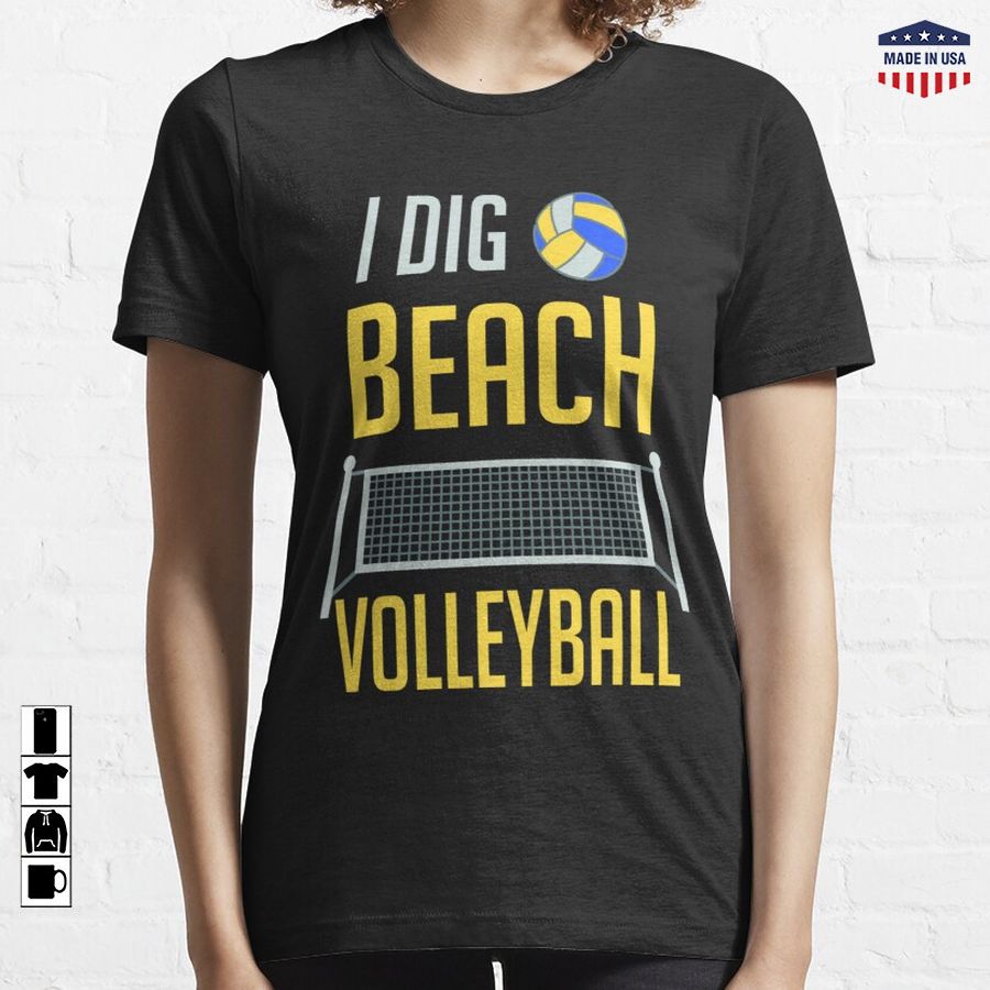 Beach Volleyball Player Team Sport I Dig Gift Sticker Essential T-Shirt