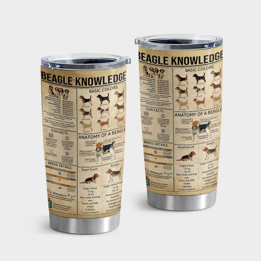 Beagle Puppy Insulated Cups, Beagle Knowledge Tumbler Tumbler Cup 20oz , Tumbler Cup 30oz, Straight Tumbler 20oz