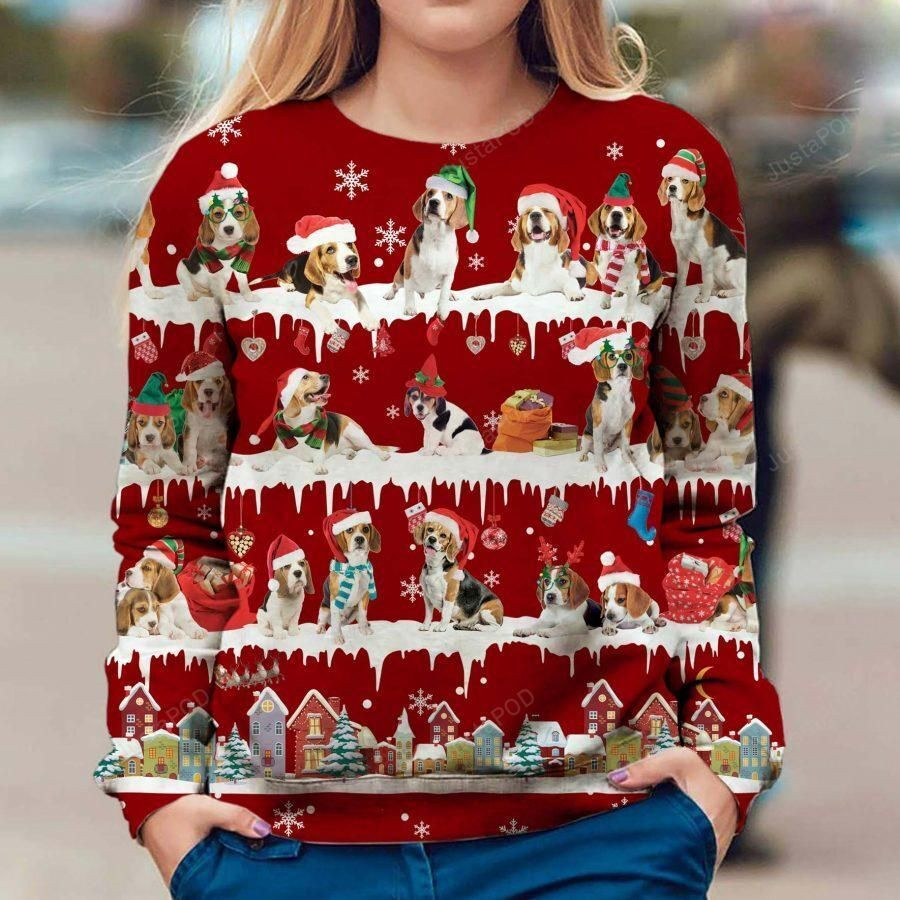 Beagle Snow Christmas Ugly Sweater Ugly Sweater Christmas Sweaters Hoodie