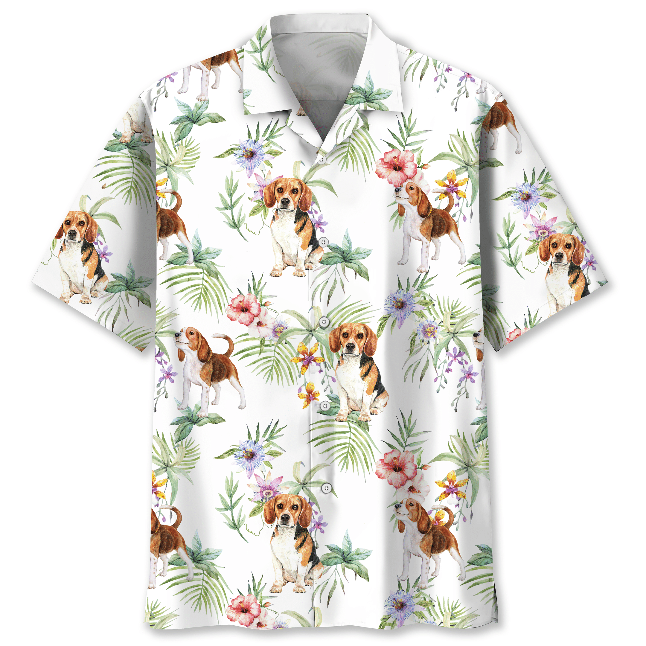 Beagle Tropical Hawaiian Shirt