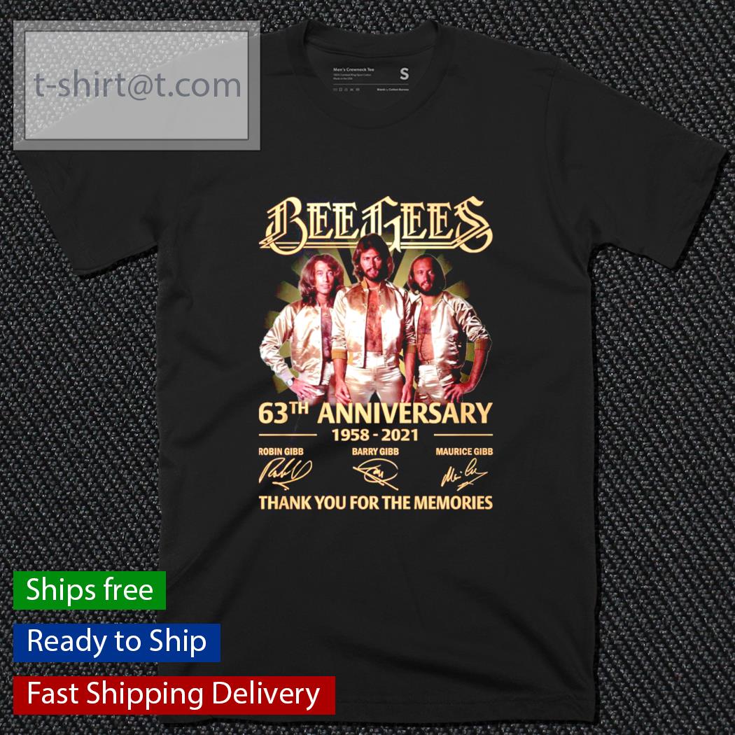 Bee Gees 63th anniversary 1958-2021 signatures shirt