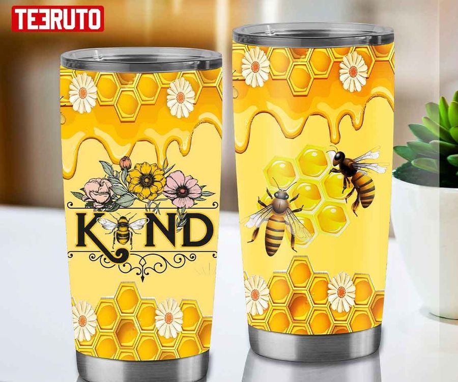 Bee Kind Honey Bee Sunflowers Tumbler