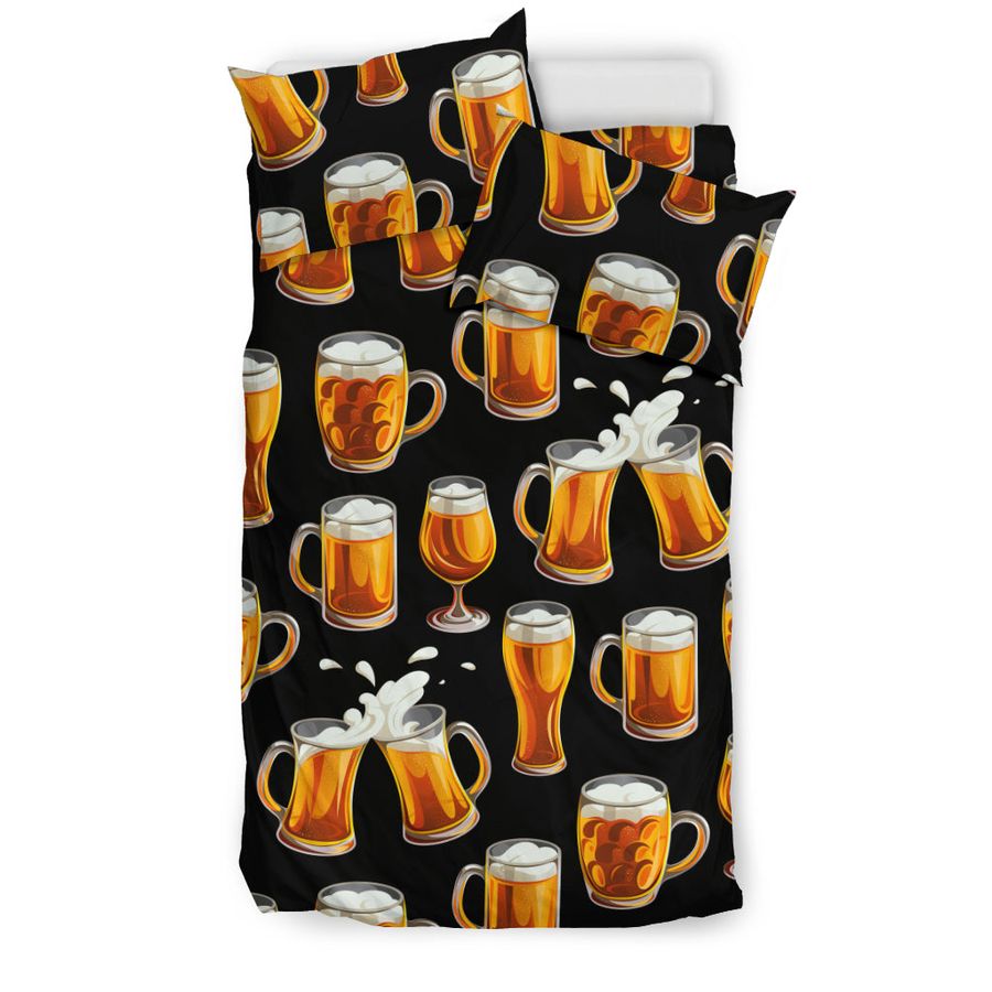  Beer Pattern Background Bedding Set 