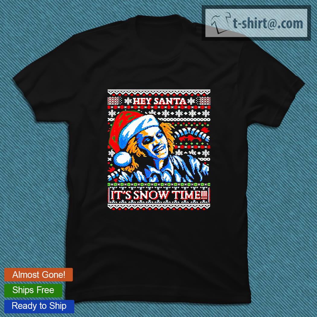 Beetlejuice hey Santa it’s snow time T-shirt