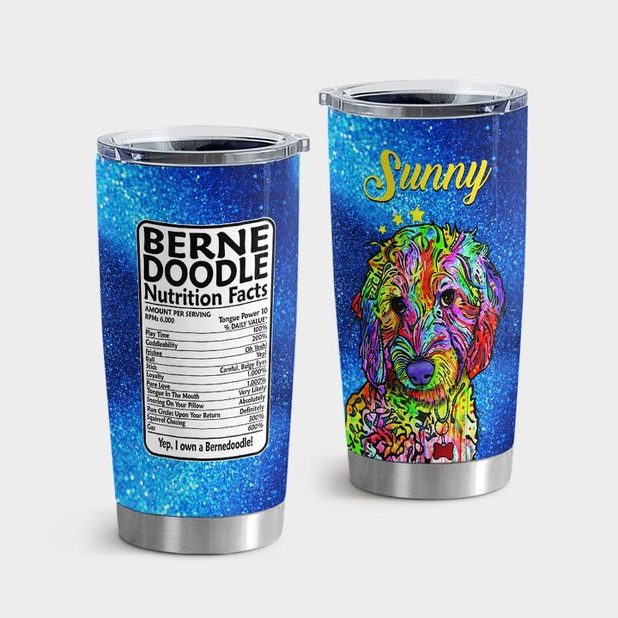 Bernedoodle Puppy Insulated Cups, Bernedoodle Colorful Tumbler Tumbler Cup 20oz , Tumbler Cup 30oz, Straight Tumbler 20oz