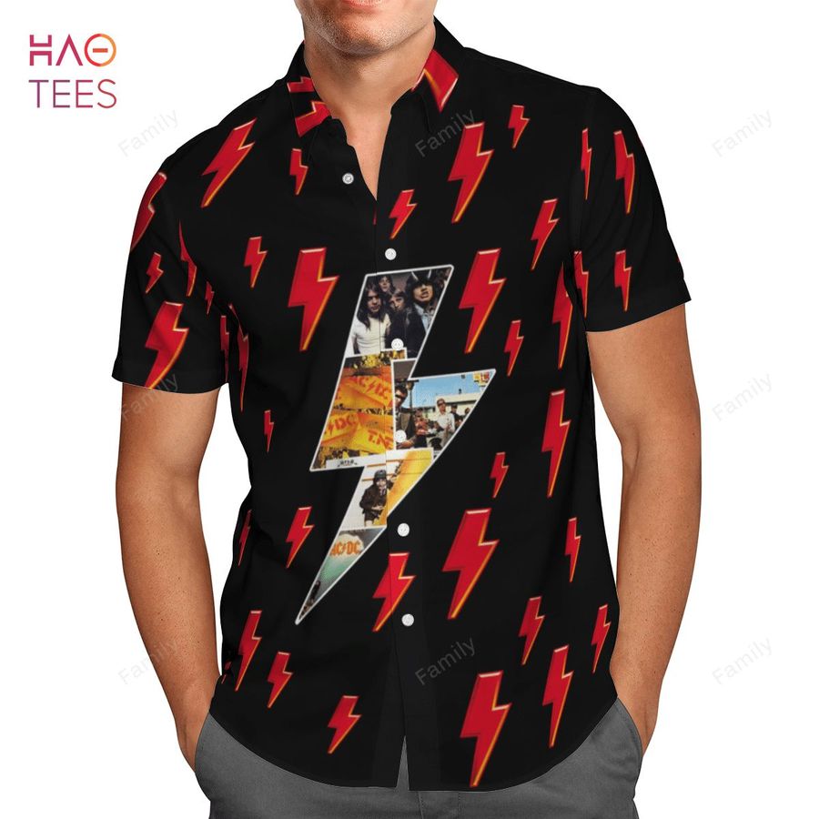 BEST AC DC Lightning AOP Hawaiian Shirt