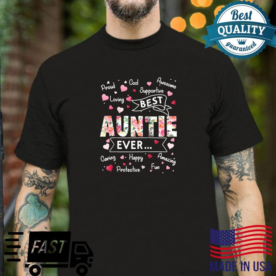 Best Auntie Ever Shirt First Time Aunt Mothers Day Shirt
