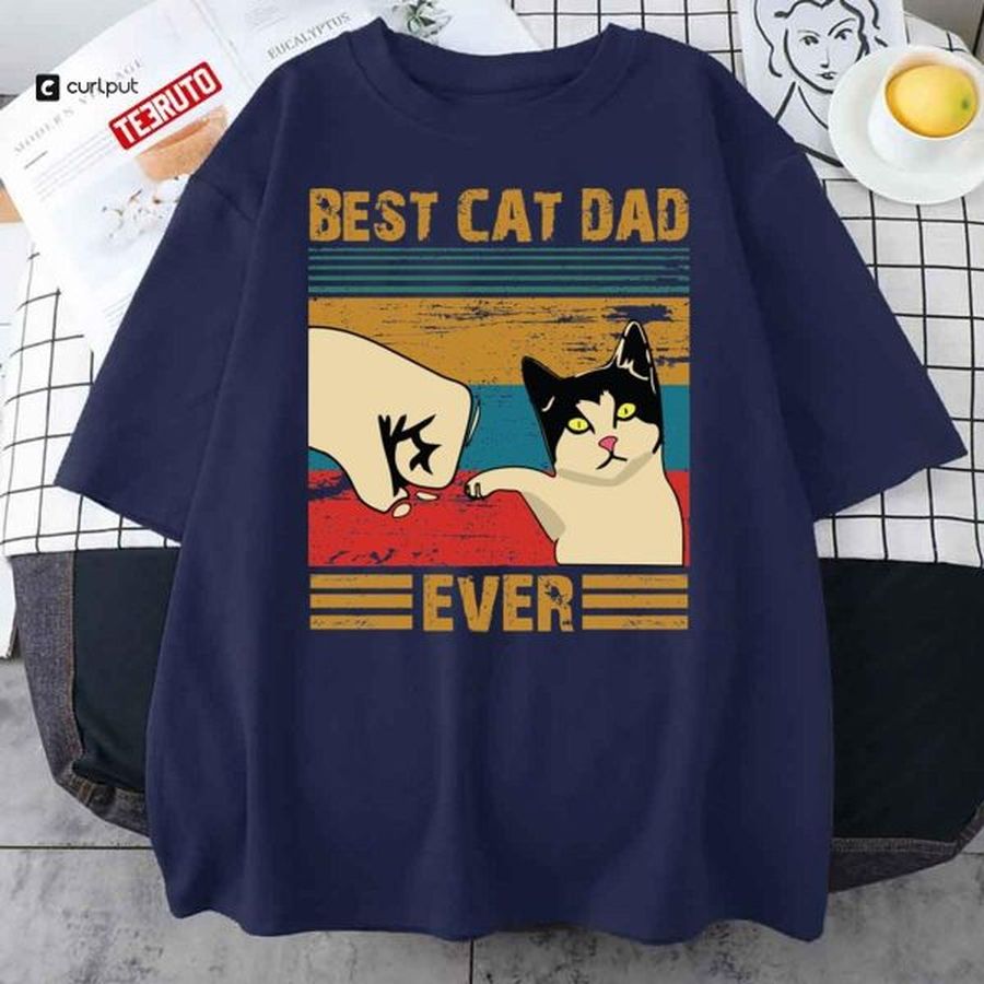 Best Cat Dad Ever Vintage T-Shirt