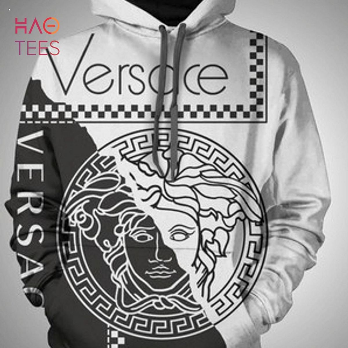 [BEST] Versace Black White Luxury French Fashion Hoodie Pants Limited Edition