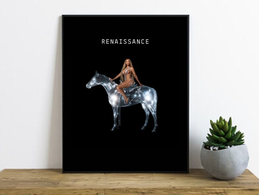 Beyonce Renaissance Album Cover Poster Horse Print Break My Soul 2022 Queen Bey Neutral Wall Art Cool Funky Unique Decor