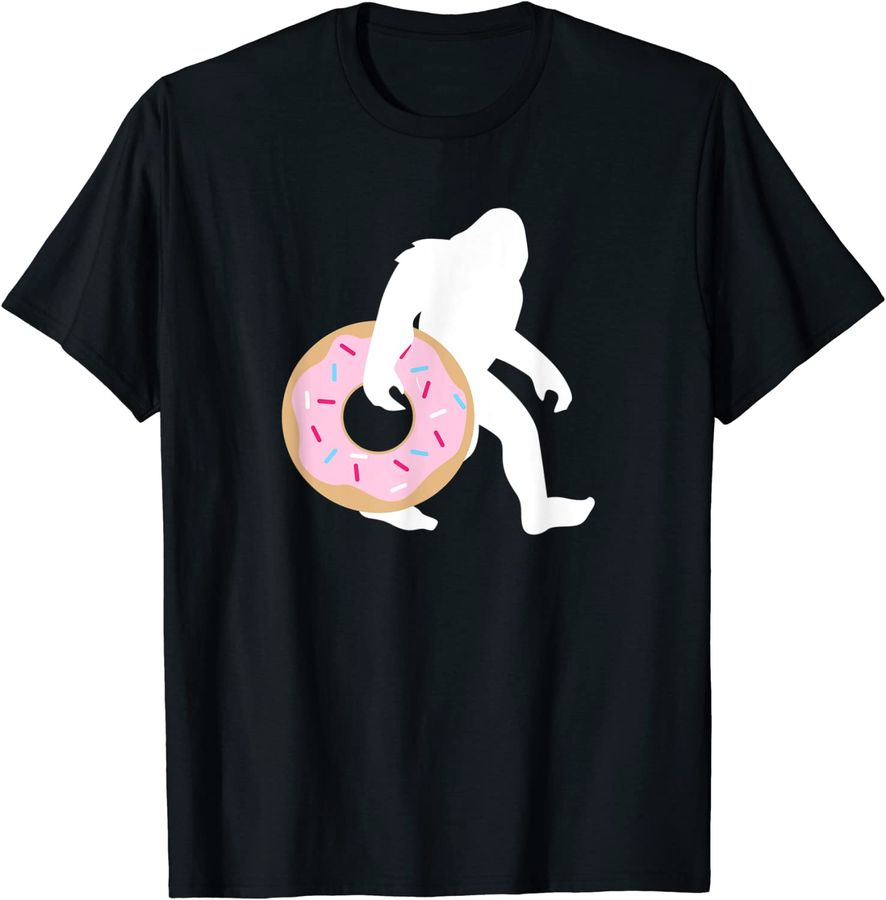 Bigfoot Carrying Donut Funny Cute Sprinkle Sasquatch Gift_1
