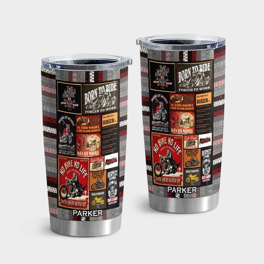 Bike Travel Tumbler, Biker No Bike No Life Tumbler Tumbler Cup 20oz , Tumbler Cup 30oz, Straight Tumbler 20oz