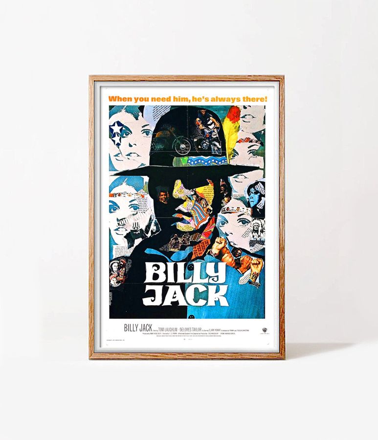 Billy Jack, original 70's poster, digital download & print instantly, 1971 actiondrama independent film