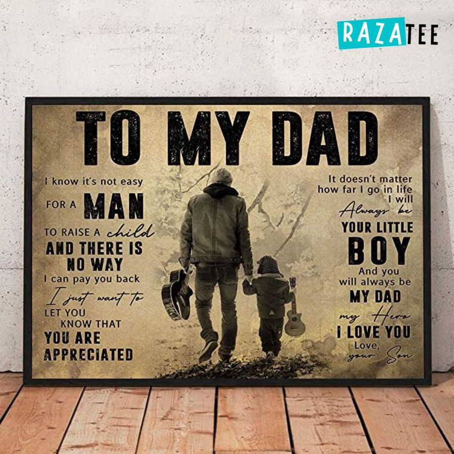 Birthday Gifts Novelty Poster To My Dad And Son, Birthday Gifts For Dad