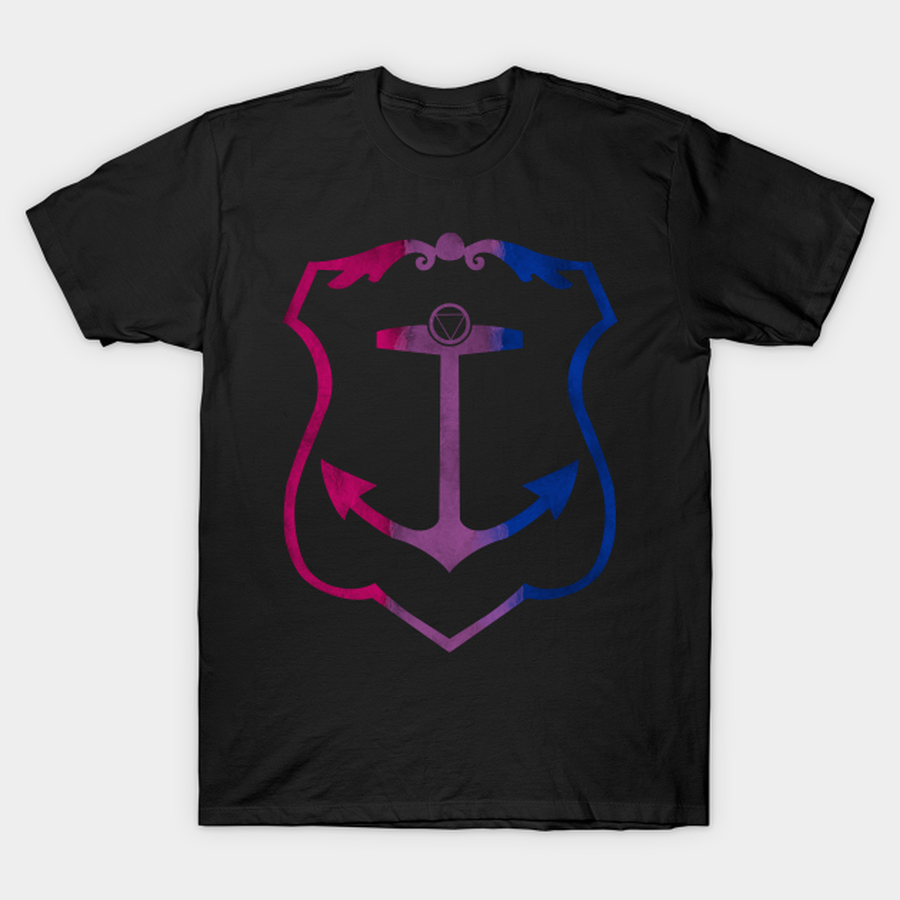 Bisexual Anchor and Shield T-shirt, Hoodie, SweatShirt, Long Sleeve.png
