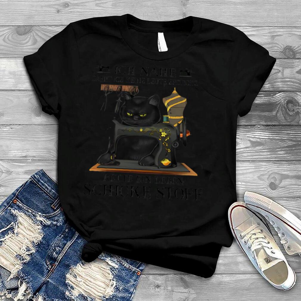 Black Cat Ich Nähe Damit Ich Keine Leute Ersticke Rette Ein Leben Schicke Stoff shirt