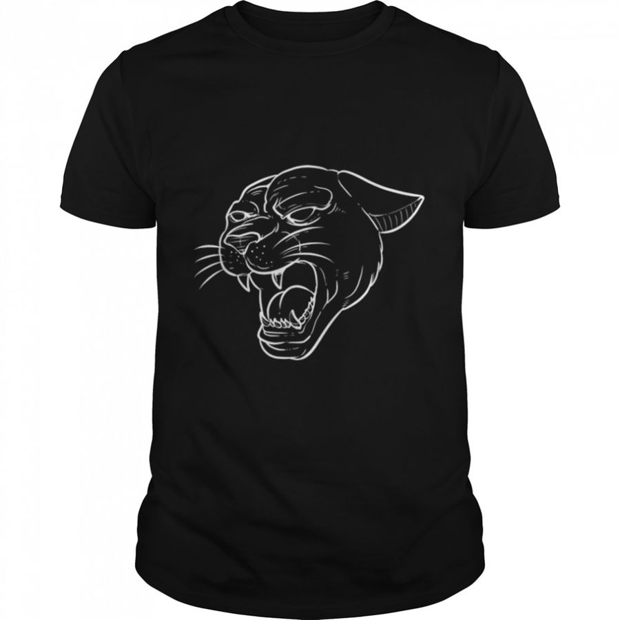 Black Cat Panther Animal Lover T-Shirt B08CW8KTGP