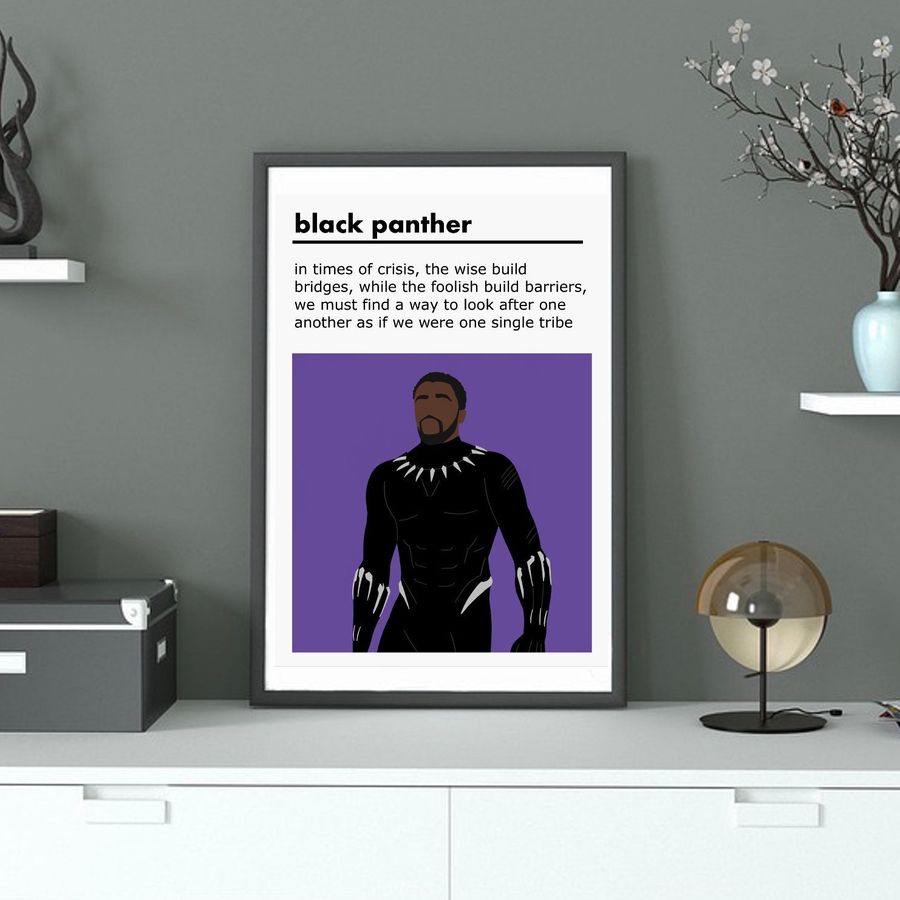 Black Panther Movie Quote Poster  Print