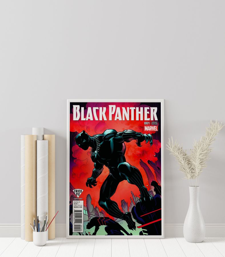 Black Panther Poster - Black Panther - Chadwick Boseman - Marvel Poster - Minimalist Poster - Wakanda Forever - Wall Art Print - Home Decor