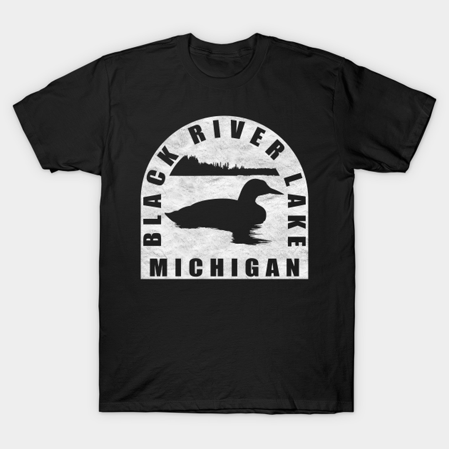 Black River Lake Loon Michigan T-shirt, Hoodie, SweatShirt, Long Sleeve.png