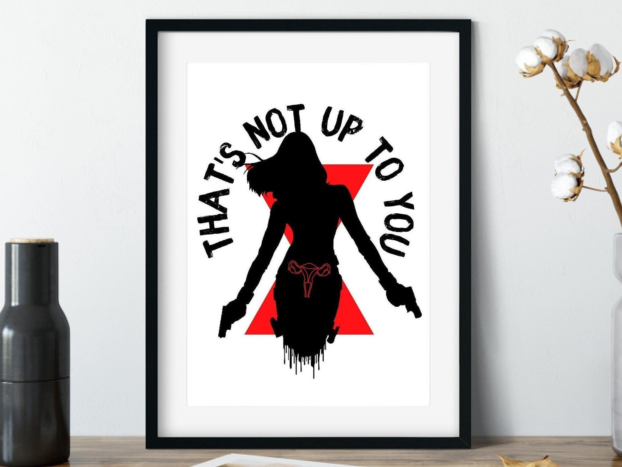 Black Widow Pro Choice Printable, Roe v Wade Poster, My Body My Choice, Women's Rights