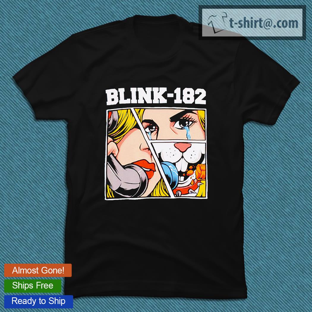 Blink-182 cartoon cry telephone T-shirt