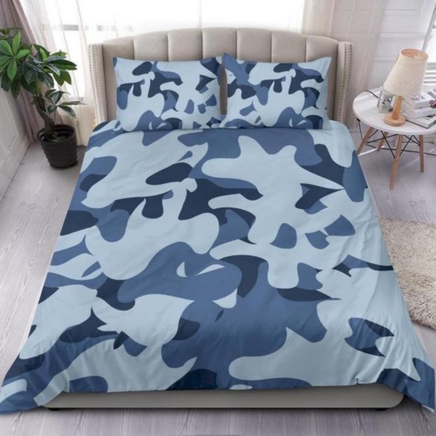 Blue Camouflage Bedding Sets Duvet Cover Bedroom, Quilt Bed Sets,