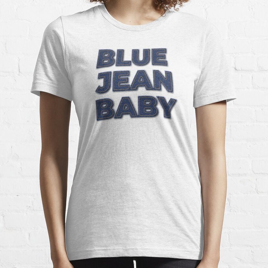 Blue jean baby denim text effect Essential T-Shirt
