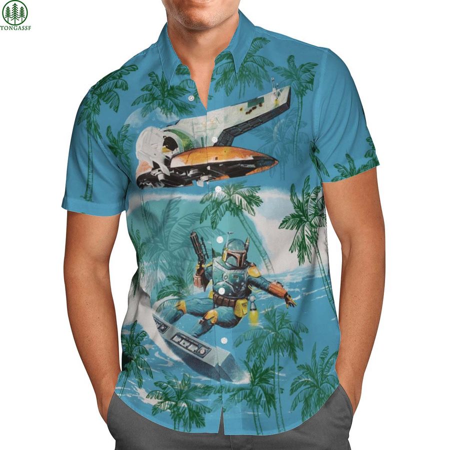 Boba Fett Surf Starwars Hawaiian shirt