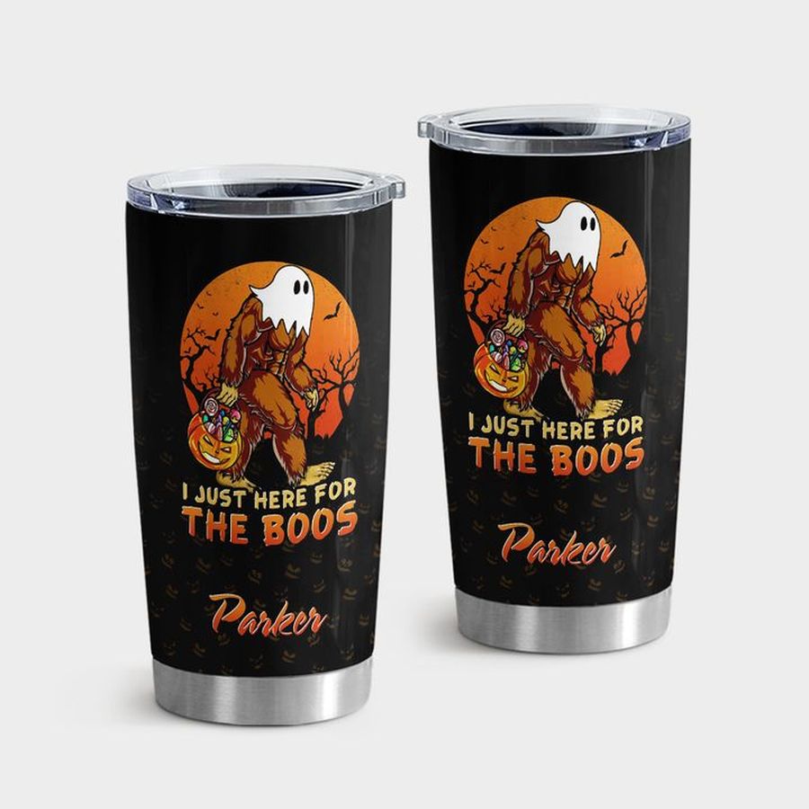 Bobbidi Boo Tumbler Cups, I Just Here For The Boos Bigfoot Tumbler Tumbler Cup 20oz , Tumbler Cup 30oz, Straight Tumbler 20oz