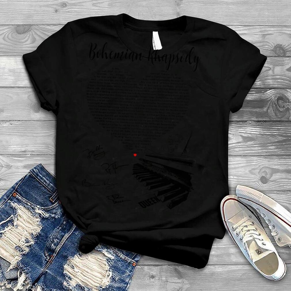 Bohemian Rhapsody Heart Piano T Shirt