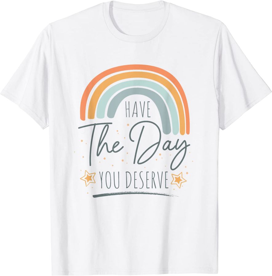 Boho Rainbow Karma Quote - Have The Day You Deserve_1