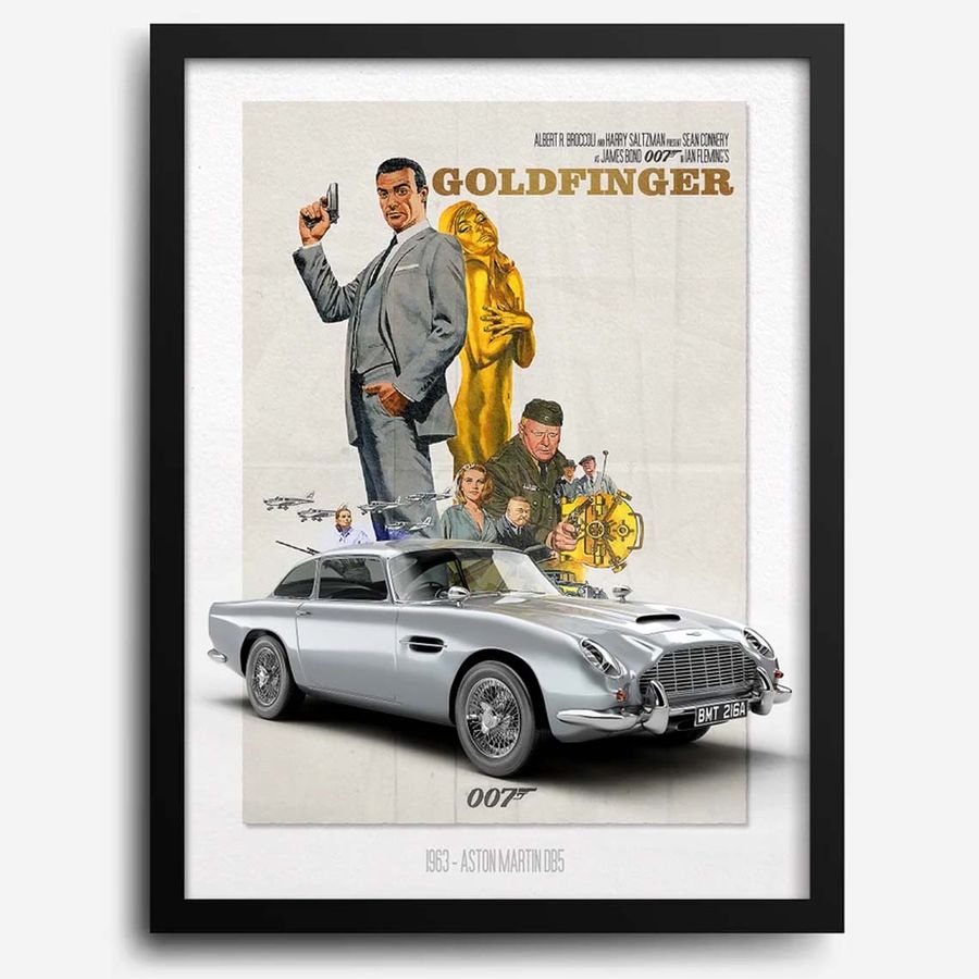 Bond Car 212 Goldfinger Poster
