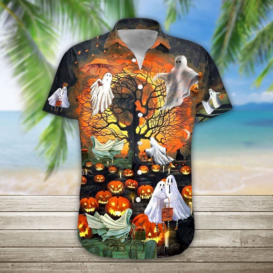 Boo Night 3d All Over Print Summer Button Design For Halloween Hawaii Shirt