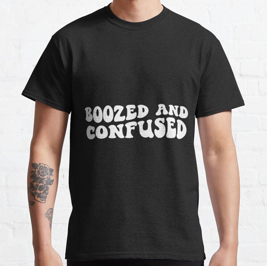 Boozed And Confused, Dazed And Engaged Bachelorette Party Premium Classic T-Shirt
