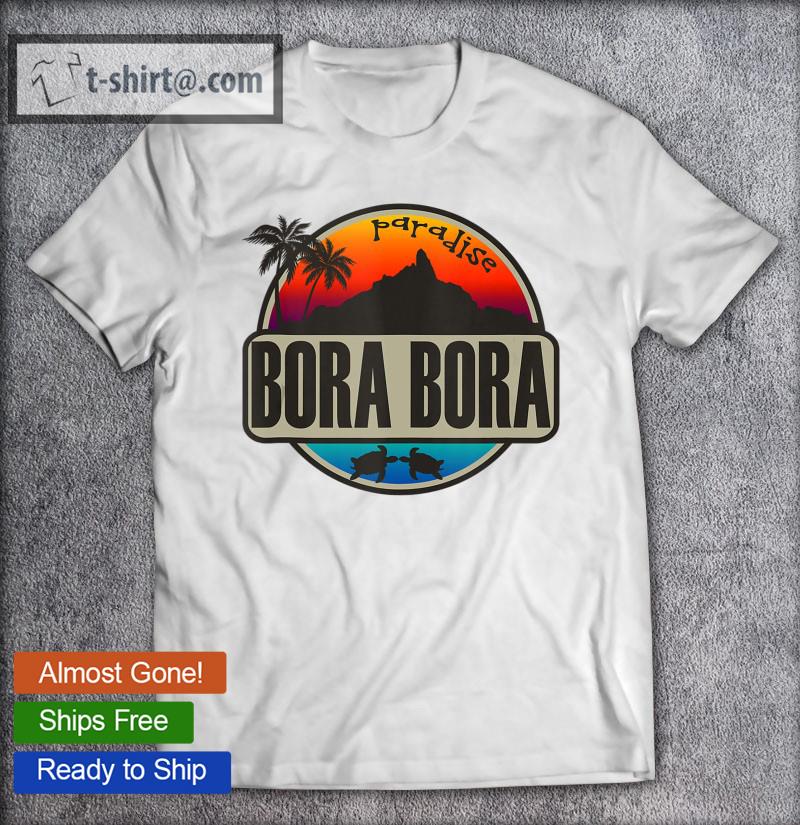 Bora Bora Paradise Tropical Graphic T-shirt