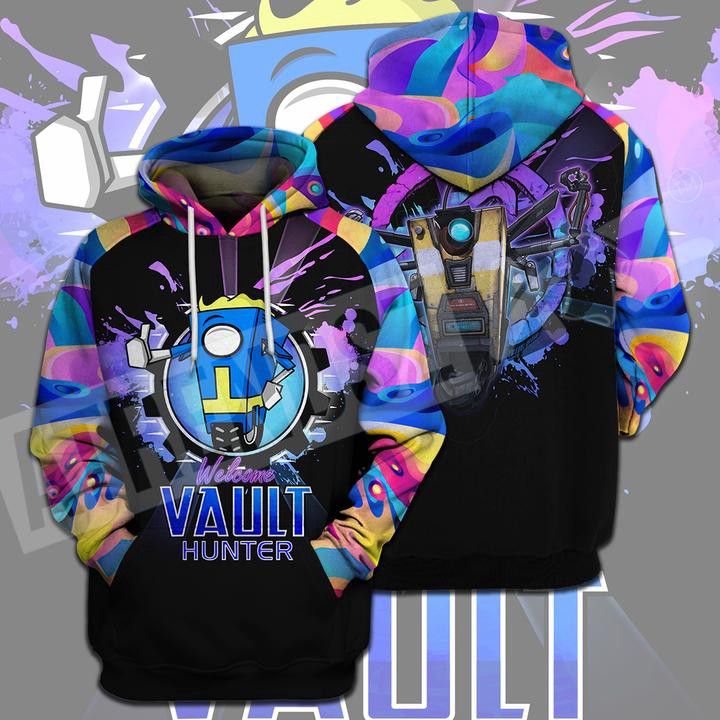 Borderlands Welcome Vault Hunter 3D Hoodie Pullover Hoodie