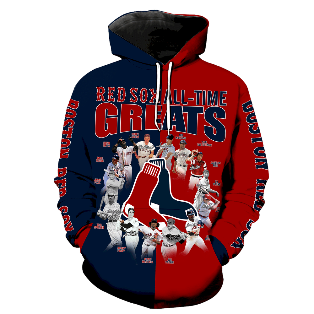 Boston Red Sox All Time Greats Full Print K1221 Hoodie And Zipper