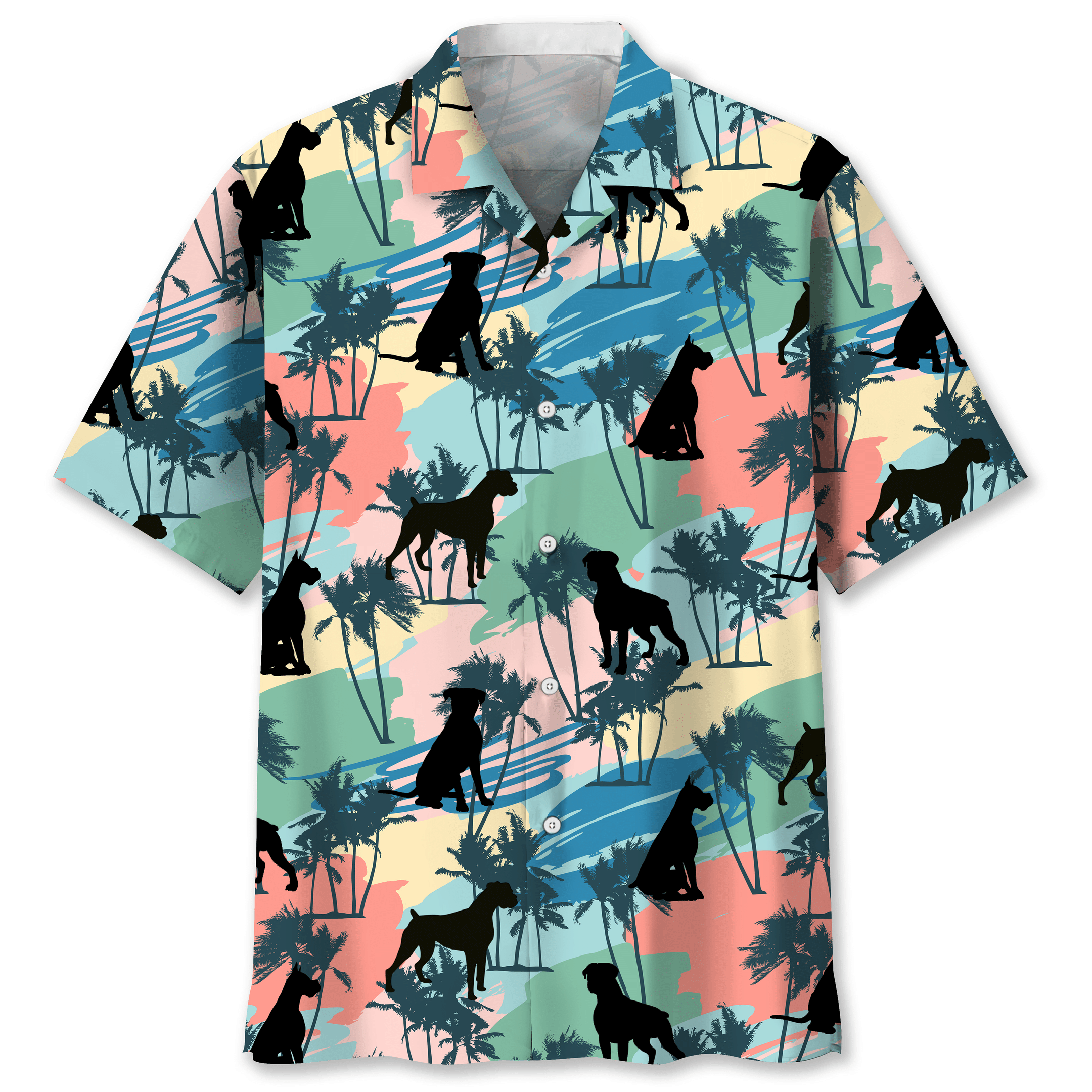 Boxer Coconut Palm Hawaiian Shirt