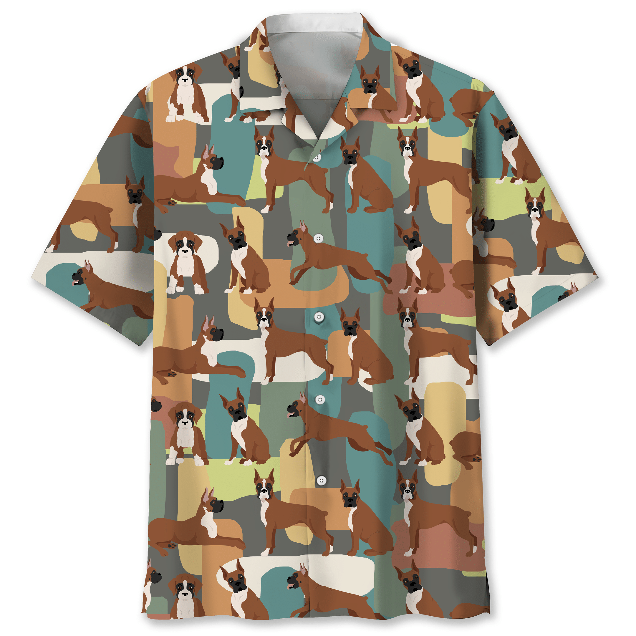 Boxer Funny Color Hawaiian Shirt
