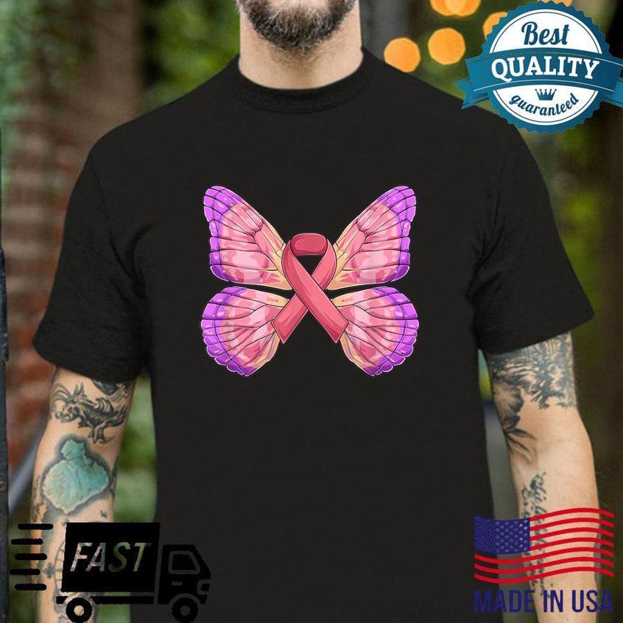 Breast Cancer Awareness Month Butterfly Support Shirt
